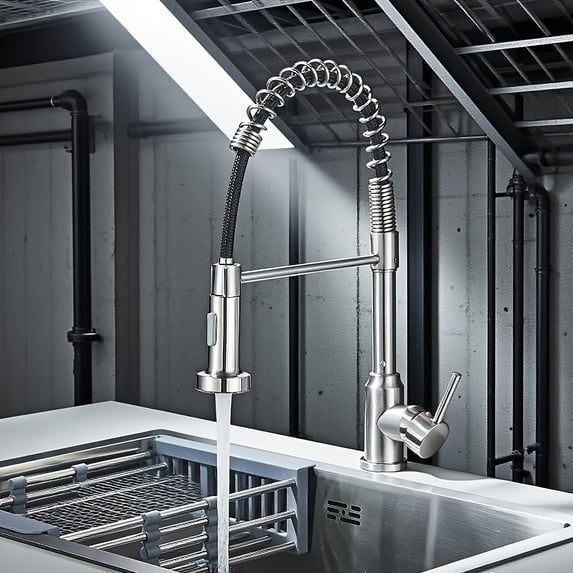 Kitchen Faucets, Kitchen Sink Faucets with Pull Down Sprayer Single Handle Kitchen Faucets for Kitchen Sink Commercial , Kitchen 360° Rotation Pull-out Hot And Cold Water Kitchen