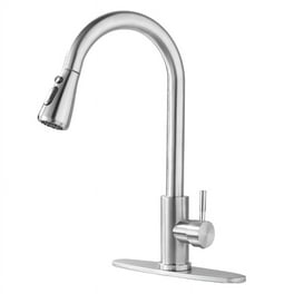 Aquaterior Single Handle Kitchen Faucet 360° Swivel Pull-down Sprayer w/ Soap Dispenser Brushed Nickel / Oil Rubbed Bronze Home (CUPC NSF) Aquaterior Single Handle Kitchen Faucet 360° Swivel Pull-down Sprayer w/ Soap Dispenser Brushed Nickel / Oil Rubbed Bronze Home (CUPC NSF)