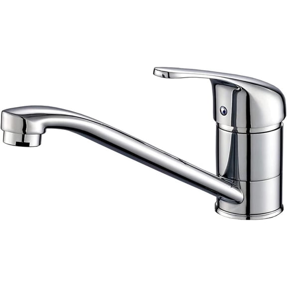 Kitchen Faucets Single Hole Tap Fit for Kitchen Rotating Handle Cold and Hot Water and Bathroom Basin Chrome QU21