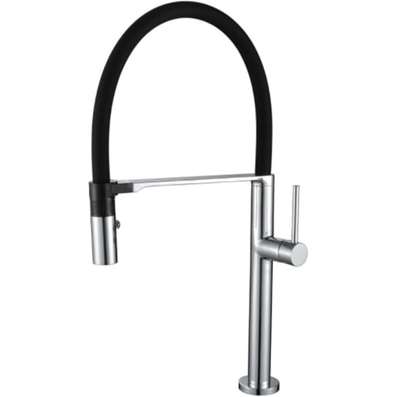 Kitchen Faucets with Pull Out Spray, Kitchen Sink Mixer Faucet Swivel Brass Single Hole Hot Water and Cold Water Kitchen Sink Faucet-C