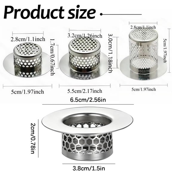 Kitchen Filter Strainer Screen, Stainless Steel Vegetable Washing Anti-Clogging