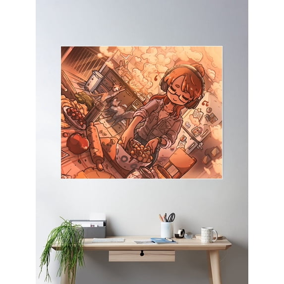 Kitchen Fire Poster Wall Art, Modern Wall Decor For Living Room Bedroom, 24x36 UNFRAMED