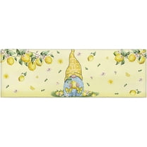 Kitchen Floor Mat 1 Piece, Summer Lemon Gnomes Kitchen Rugs Comfort Doormat,Non Slip Cushioned Mat and Runner Rugs Set for Kitchen Bathroom Laundry Room, 19.7"x47.2"