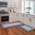 thumbnail image 1 of Kitchen Floor Mat [2 PCS] Cushioned Anti-Fatigue Kitchen Rug, Waterproof Non-Slip Kitchen Mats and Rugs Ergonomic Comfort Standing Foam Mat for Office, Sink, Laundry(Stylish Blue), 1 of 6