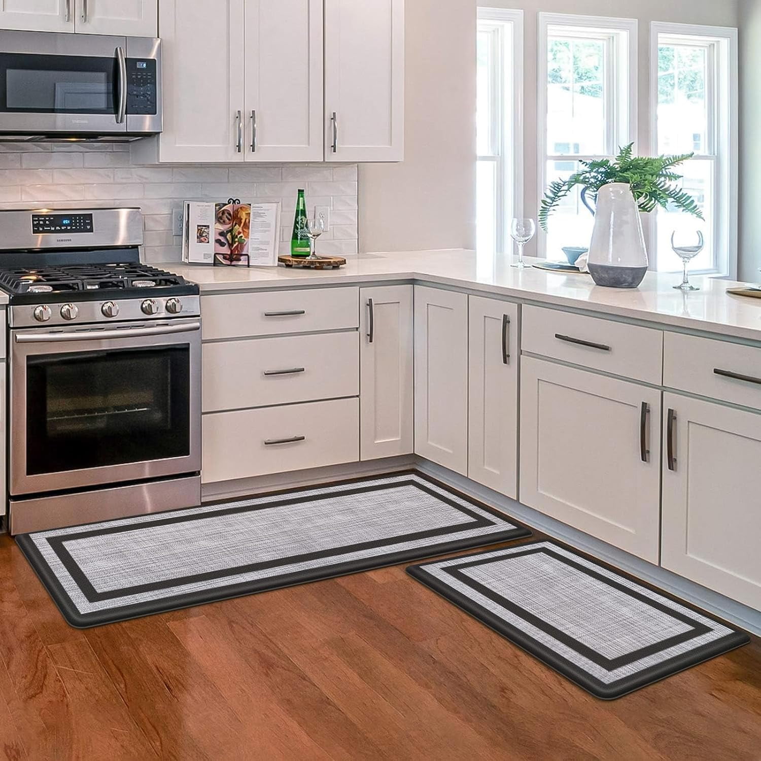 Kitchen Rugs 1/2 Inch Thick Cushioned Comfort Anti Fatigue Nonskid  Waterproof Stand Kitchen Mats For Floor, image size:1500x1500