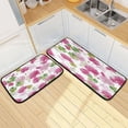 thumbnail image 1 of Kitchen Floor Mat 2 Sets Carpet Floor Mat Kitchen Mat Bathroom Mat Living Room Mat Bedroom Mat Absorbent Delicate Fabric No Ball Colorful Watercolor Roses, 1 of 7
