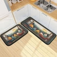 thumbnail image 1 of Kitchen Floor Mat 2 Sets Carpet Floor Mat Kitchen Mat Bathroom Mat Living Room Mat Bedroom Mat Absorbent Delicate Fabric No Ball Cozy Chicken Window, 1 of 7