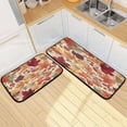 thumbnail image 1 of Kitchen Floor Mat 2 Sets Carpet Floor Mat Kitchen Mat Bathroom Mat Living Room Mat Bedroom Mat Absorbent Delicate Fabric No Ball Cute Yellow Leaves, 1 of 7