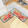 thumbnail image 1 of Kitchen Floor Mat 2 Sets Carpet Floor Mat Kitchen Mat Bathroom Mat Living Room Mat Bedroom Mat Absorbent Delicate Fabric No Ball Red Carp, 1 of 7