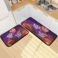 thumbnail image 1 of Kitchen Floor Mat 2 Sets Carpet Floor Mat Kitchen Mat Bathroom Mat Living Room Mat Bedroom Mat Absorbent Delicate Fabric No Ball Three Cute Owls, 1 of 7