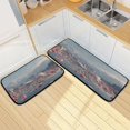 thumbnail image 1 of Kitchen Floor Mat 2 Sets Carpet Floor Mat Kitchen Mat Bathroom Mat Living Room Mat Bedroom Mat Absorbent Delicate Fabric No Ball Two Loving Swans, 1 of 7