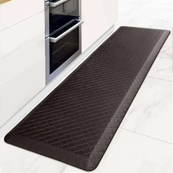 Kitchen Floor Mat - 4/5 Inch Thick Anti-Fatigue Kitchen Rug,Waterproof Non-Slip Kitchen Mats and Rugs Heavy Duty Ergonomic Comfort Rug for Kitchen,Office,Sink,Laundry,(22"x72", Chocolate)