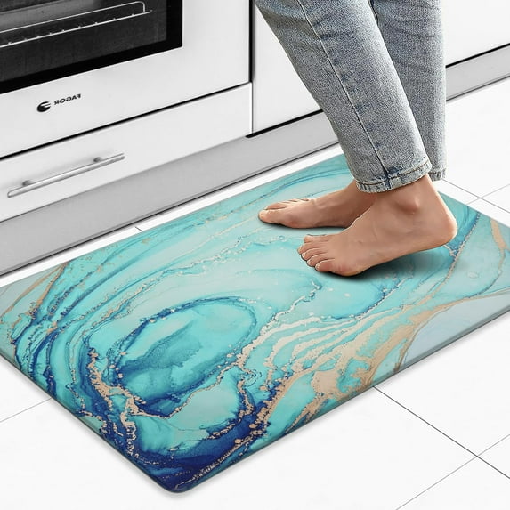 Kitchen Floor Mat Abstract Art Modern Anti Fatigue Kitchen Rugs Non Skid Waterproof Kitchen Runner Rug Kitchen Rugs and Mats Memory Foam Kitchen Mats for Floor Laundry Office