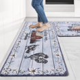 thumbnail image 1 of Kitchen Floor Mats 2Pcs, Anti Fatigue Kitchen Rugs and Mats Farmhouse Floral Farmhouse Non-Skid Cushioned Floor Comfort Mat for Kitchen, Doorway, Sink, Laundry, 17"x27"+17"x47", 1 of 6