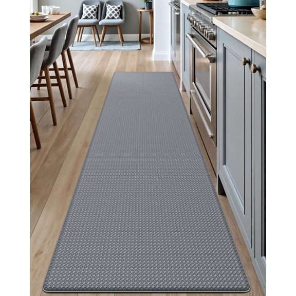 Kitchen Floor Mats Cushioned Anti Fatigue,17x59, Standing Runner Rug Waterproof, Comfort Memory Foam Padded for Front Sink Laundry, Black