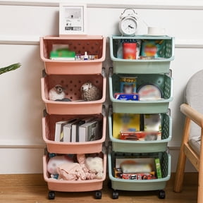 Kitchen Floor Rack Kitchen Bathroom Storage Basket Multi Layer Stackable Fruit and Vegetable Basket Toy Storage Rack Rack, Dusknt Wire Shelving Clearance Sale! 1X Storage Rack