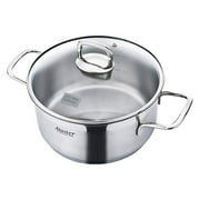 Kitchen Flower Master Stainless Steel Cookware, 3-Ply Impact Bonding Bottom Sauce Pot 20cm