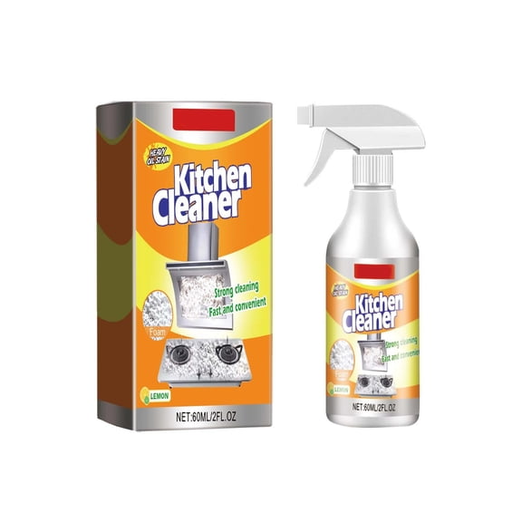 Kitchen Foam Cleaner Multifunctional Household Cooktop Cleaner Effectively Remove Tough Oil Stain and Dirt 2fl oz