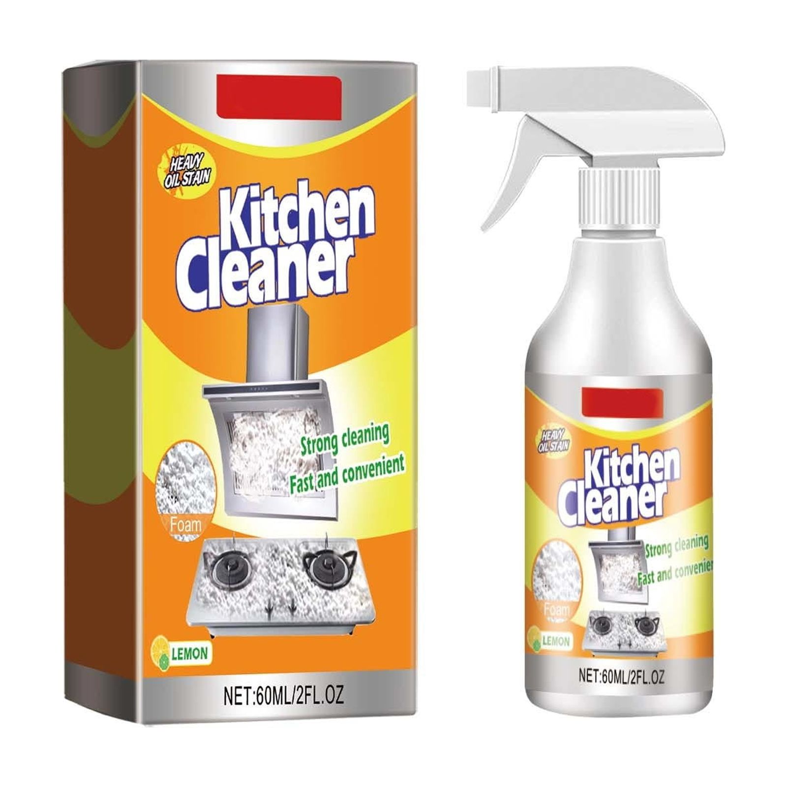 Kitchen Foam Cleaner, Stove Top Degreaser, Range Hood Cleaner, Kitchen ...