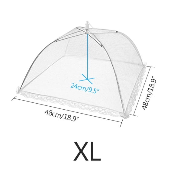 Kitchen Foldable Food Mesh Cover Anti-fly Umbrella Tent Cover Vegetable Fruit Breathable Insect-Proof Lid Food Protection Gadget