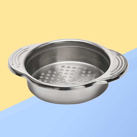 LITINKIMI Stainless Steel Kitchen Strainer, Plated Silver, Non-Deforming, Hygienic, Easy to Use