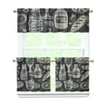 thumbnail image 1 of Kitchen Food Cooking Chef 3-Piece Kitchen Curtains Set Kitchen Curtains Sets with Valance for Windows Rod Pocket Machine Washable Kitchen Decor Decorations (54"x18"+2x27.5"x24"), 1 of 6
