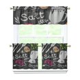 thumbnail image 1 of Kitchen Food Cooking Chef 3-Piece Kitchen Curtains Set Kitchen Curtains Sets with Valance for Windows Rod Pocket Machine Washable Kitchen Decor Decorations (54"x18"+2x27.5"x24"), 1 of 6