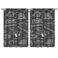 thumbnail image 1 of Kitchen Food Colorful Cooking Chef Curtains-blackout Curtains Bedroom Decor Living Room Darkening Grommet Window Drapes 2 Panels Set 41"x63", 1 of 2