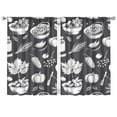 thumbnail image 1 of Kitchen Food Colorful Cooking Chef Curtains-blackout Curtains Bedroom Decor Living Room Darkening Grommet Window Drapes 2 Panels Set 41"x63", 1 of 2