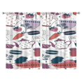 thumbnail image 1 of Kitchen Food Colorful Cooking Chef Curtains-blackout Curtains Bedroom Decor Living Room Darkening Grommet Window Drapes 2 Panels Set 52"x 84", 1 of 2
