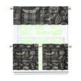 thumbnail image 1 of Kitchen Food Cooking Chef Kitchen Curtains and Valances Set - 3 Piece Kitchen Curtains Sets with Valance for Windows Rod Pocket Machine Washable Kitchen Decor Decorations (54"x18"+2x27.5"x24"), 1 of 6