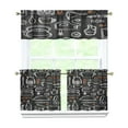 thumbnail image 1 of Kitchen Food Cooking Chef Kitchen Curtains and Valances Set - 3 Piece Kitchen Curtains Sets with Valance for Windows Rod Pocket Machine Washable Kitchen Decor Decorations (54"x18"+2x27.5"x24"), 1 of 6