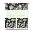 thumbnail image 1 of Kitchen Food Cooking Chef Kitchen Curtains and Valances Set - 3 Piece Kitchen Curtains Sets with Valance for Windows Rod Pocket Machine Washable Kitchen Decor Decorations (54"x18"+2x27.5"x24"), 1 of 6