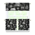 thumbnail image 1 of Kitchen Food Cooking Chef Kitchen Curtains and Valances Set - 3 Piece Kitchen Curtains Sets with Valance for Windows Rod Pocket Machine Washable Kitchen Decor Decorations (54"x18"+2x27.5"x24"), 1 of 6