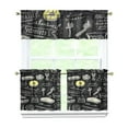 thumbnail image 1 of Kitchen Food Cooking Chef Kitchen Curtains and Valances Set - 3 Piece Kitchen Curtains Sets with Valance for Windows Rod Pocket Machine Washable Kitchen Decor Decorations (54"x18"+2x27.5"x24"), 1 of 6
