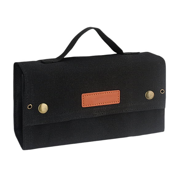 Kitchen Food Storage Containers Portable Bag Portable Canvas Seasoning Storage Bag Seasoning Bottle Holder For Outdoor Camping Bbq Picnic,Black Kitchen Food Storage