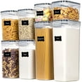 thumbnail image 1 of Kitchen Food Storage Containers Set, Kitchen Pantry Organization and Storage with Easy Lock Lids, 8 Pieces, 1 of 7