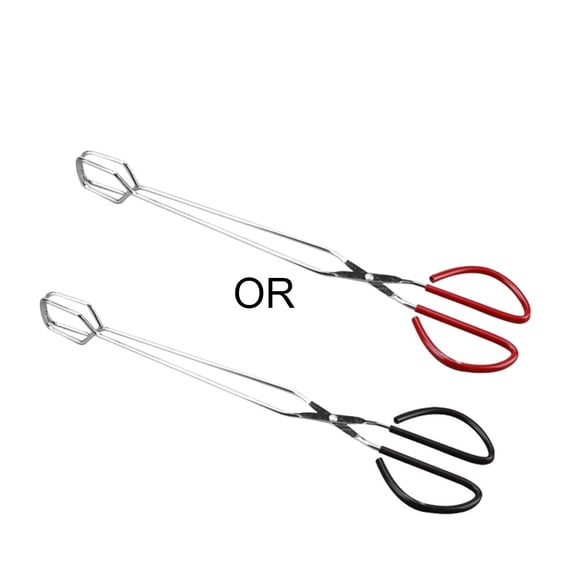 Kitchen Food Tongs Scissor Design Stainless Steel With Comfort Grip Handle