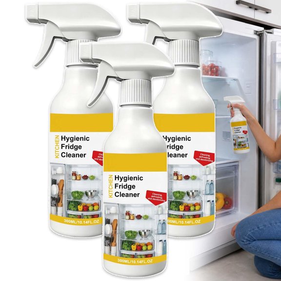Kitchen Fridge Cleaner Spray, 300ml/10.14fl.Oz Multi-purpose Appliance Cleaner Spray, Multi-functional Household Cleaning & Care Agent