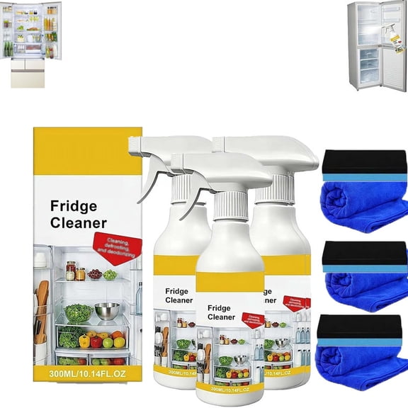 Kitchen Fridge Cleaner Spray,300ml Multi-Purpose Appliance Cleaner Spray,Refrigerator Cleaner,Multi-functional Household Cleaning & Care Agent,Natural Gentle Formula,Removes Stains and Odors