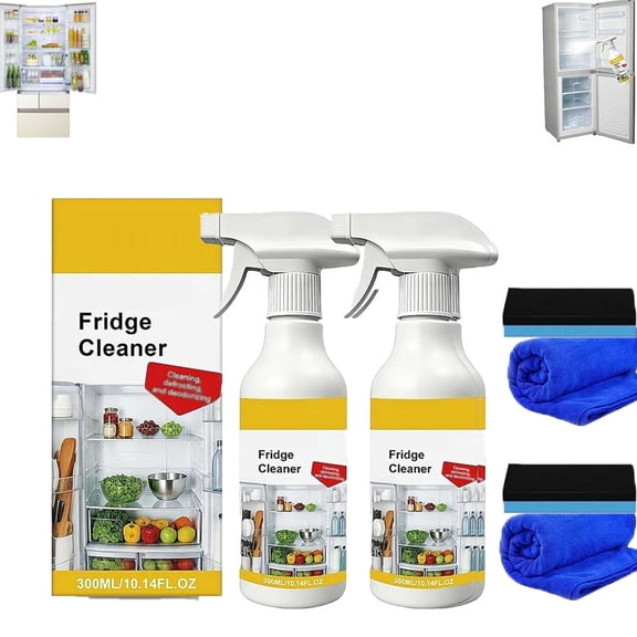 Kitchen Fridge Cleaner Spray,300ml Multi-Purpose Appliance Cleaner Spray,Refrigerator Cleaner,Multi-functional Household Cleaning & Care Agent,Natural Gentle Formula,Removes Stains and Odors