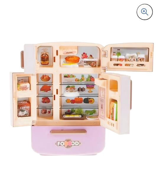 Valessati Kids Kitchen Fridge Play Set with Lights and Sounds