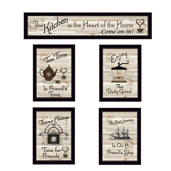 Trendy Decor 4U Kitchen Friendship Collection Ii Framed Wall Art V427-712
