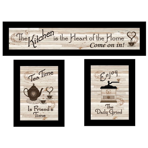 TrendyDecor4U Kitchen Friendship Collection Iii 3-Pc Vignette Wall Art V428-704