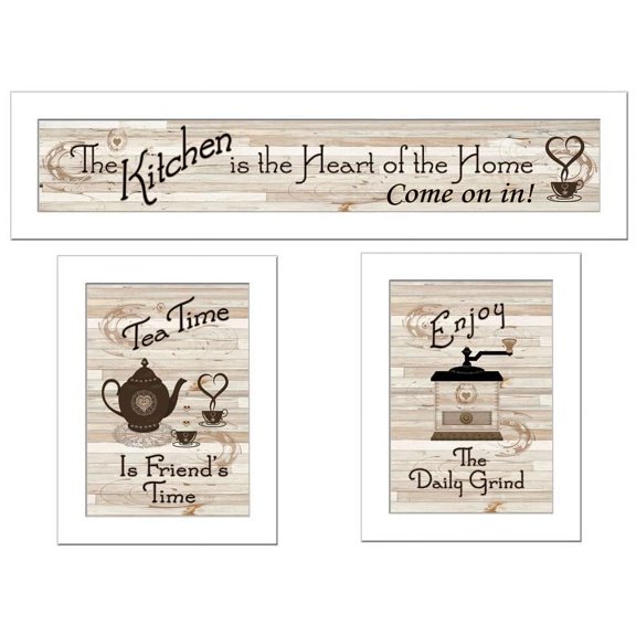 TrendyDecor4U Kitchen Friendship Collection Iii 3-Pc Vignette Wall Art V428-226