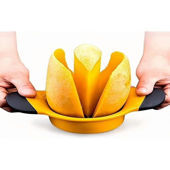 Kitchen Fruit Corer Slicer Mango Slicer Stainless Steel Blade Peeler And Corer Tool Mango Separator With Non-Slip Handle