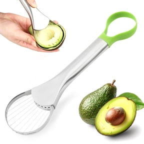 Kitchen Fruit Prep Tool, Stainless Steel Slicer, Avocado Seed Remover, Avocado Slicer Tool, 9-Inch Grade Wire Slicer with Silicone Grip Loop Handle for Avocado Slicing, Fruit