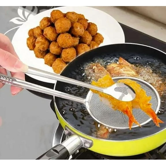 Kitchen Frying Tongs Clamp Meat Turner Fish Flipper Egg Roll Dumpling Chicken