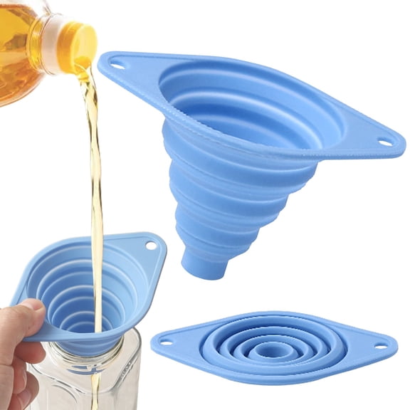 Kitchen Funnel 1 Pack Grade Silicone Funnel Small Funnels For Filling Small Bottles Easy Clean & Saving,Baking Pans