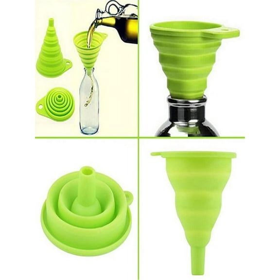 Kitchen Funnel,Foldable Silicone Funnels, Oldable Telescopic Long Funnel Liquid Practical Kitchen Tool,Kitchen Gadgets Food Grade Funnels For Kitchen Use Filling Bottles Liquid